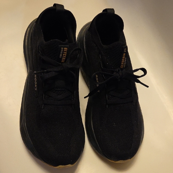 Brooks Women/ Men's Glycerin Stealth 21 Model Black Athletic Shoes - Picture 4 of 5